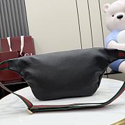 Kilife Gucci Logo-Print Leather Belt Bag Crossbody Bag Black 493869 28x18x8cm - 2
