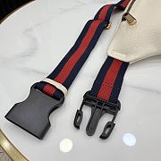 Kilife Gucci Logo-Print Leather Belt Bag Crossbody Bag White 493869 28x18x8cm  - 4