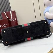 Kitlife Gucci Borsetto Large Boston Bag Black Suede 86673 38.5x22.5x13cm - 4