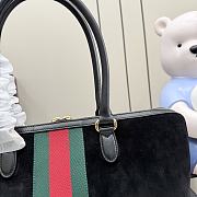 Kitlife Gucci Borsetto Large Boston Bag Black Suede 86673 38.5x22.5x13cm - 2