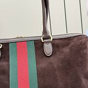 Kitlife Gucci Borsetto Large Boston Bag Dark Brown Suede 86673 38.5x22.5x13cm  - 2