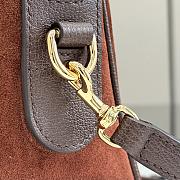 Kitlife Gucci Borsetto Medium Boston Bag Dark Brown Suede 866732 28x15x10cm  - 6