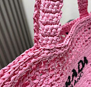 Kitlife Prada Raffia Tote Bag Pink 1BG393 36x38x3cm  - 6