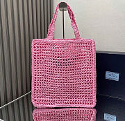 Kitlife Prada Raffia Tote Bag Pink 1BG393 36x38x3cm  - 4