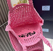 Kitlife Prada Raffia Tote Bag Pink 1BG393 36x38x3cm  - 3