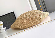 Kitlife Prada Large Raffia And Leather Shopping Bag 1BG470 25x25x15cm - 6
