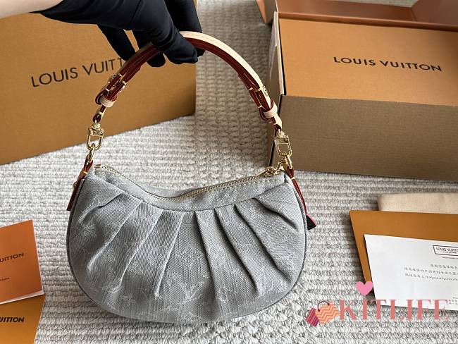 Kitlife Louis Vuitton Pochette Valley Bag Gray Denim M13571 21x15x7cm  - 1