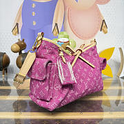 Kitlife Louis Vuitton Carryall Cargo PM Bag Pink Denim M27623 33.5x23x15cm - 6