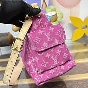 Kitlife Louis Vuitton Carryall Cargo PM Bag Pink Denim M27623 33.5x23x15cm - 2
