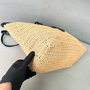 Kitlife Prada Medium Crochet And Leather Tote Bag Tan & Black 1BG499 32x29x15cm - 6