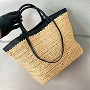 Kitlife Prada Medium Crochet And Leather Tote Bag Tan & Black 1BG499 32x29x15cm - 4