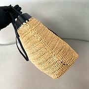 Kitlife Prada Medium Crochet And Leather Tote Bag Tan & Black 1BG499 32x29x15cm - 3