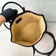 Kitlife Prada Medium Crochet And Leather Tote Bag Tan & Black 1BG499 32x29x15cm - 2