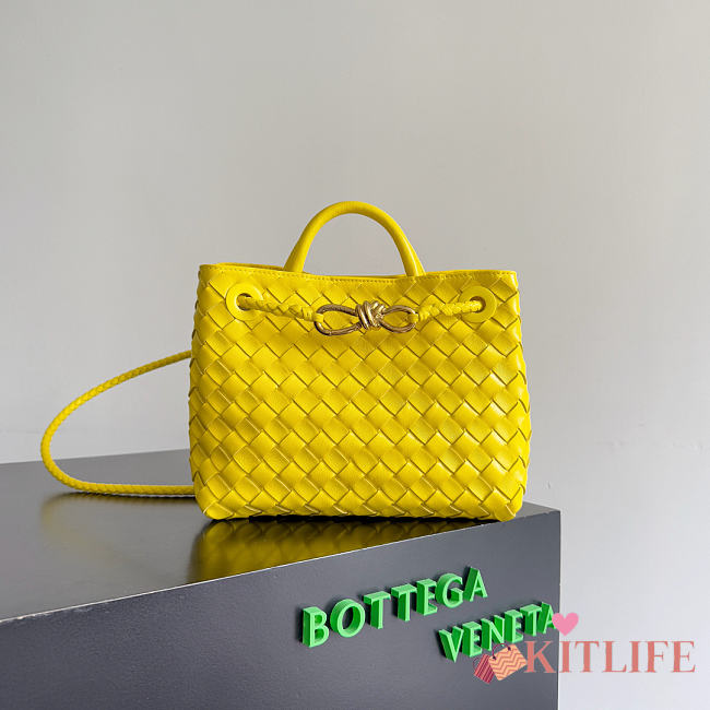 Kitlife Bottega Veneta Andiamo Small Bag Yellow 743568 25x22x10.5cm - 1