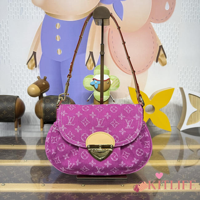 Kitlife Louis Vuitton Sunset Bag Monogram Pink Denim M28291 18x3x27cm - 1
