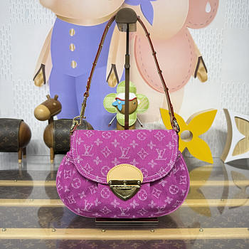 Kitlife Louis Vuitton Sunset Bag Monogram Pink Denim M28291 18x3x27cm