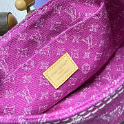 Kitlife Louis Vuitton Sunset Bag Monogram Pink Denim M28291 18x3x27cm - 2