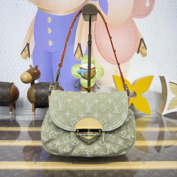 Kitlife Louis Vuitton Sunset Bag Monogram Green Denim M27210 18x3x27cm