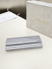 Kitlife Jimmy Choo Sweetie Coarse Glitter Acrylic Clutch Bag Silver 24x10x5cm - 4