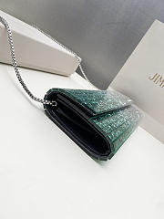 Kitlife Jimmy Choo Sweetie Coarse Glitter Acrylic Clutch Bag Silver & Green 24x10x5cm  - 3