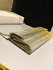 Kitlife Jimmy Choo Sweetie Coarse Glitter Acrylic Clutch Bag Silver & Yellow 24x10x5cm  - 6
