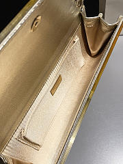 Kitlife Jimmy Choo Sweetie Coarse Glitter Acrylic Clutch Bag Silver & Yellow 24x10x5cm  - 4