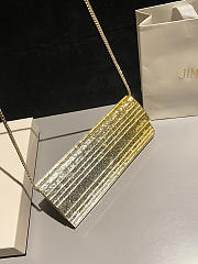Kitlife Jimmy Choo Sweetie Coarse Glitter Acrylic Clutch Bag Silver & Yellow 24x10x5cm  - 2