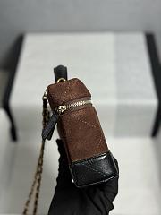 Kitlife Chanel 26SS Suede Dark Brown Leather Box Bag 17x19.5x5cm - 6