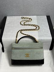 Kitlife Chanel 26SS Suede Green Leather Box Bag 17x19.5x5cm - 1
