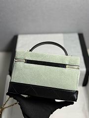 Kitlife Chanel 26SS Suede Green Leather Box Bag 17x19.5x5cm - 4