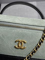 Kitlife Chanel 26SS Suede Green Leather Box Bag 17x19.5x5cm - 3
