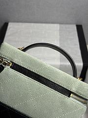 Kitlife Chanel 26SS Suede Green Leather Box Bag 17x19.5x5cm - 2