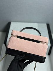 Kitlife Chanel 26SS Suede Pink Leather Box Bag 17x19.5x5cm - 2