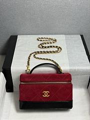 Kitlife Chanel 26SS Suede Red Leather Box Bag 17x19.5x5cm - 1