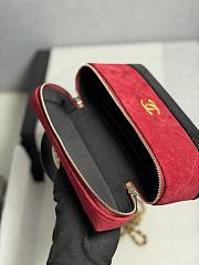 Kitlife Chanel 26SS Suede Red Leather Box Bag 17x19.5x5cm - 4