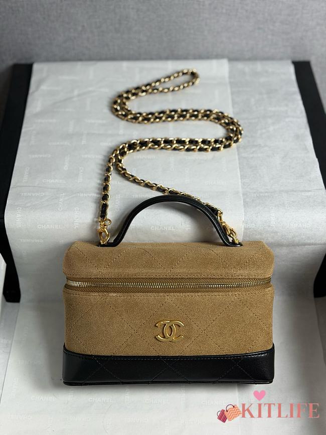 Kitlife Chanel 26SS Suede Beige Leather Box Bag 17x19.5x5cm - 1
