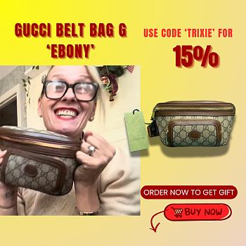 Kitlife Gucci Belt Bag G  ‘Ebony’ 682933 24x5x13cm