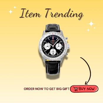Kitlife Breitling Navitimer B01 Chronograph Watch Black & White 43mm