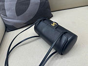 Kitlife Chanel Shiny Caviar Preppy Coco Small Bowling Bag Black 20.5×10×10cm - 3