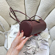 Kitlife Chanel Shiny Caviar Preppy Coco Small Bowling Bag Burgundy 20.5×10×10cm  - 4