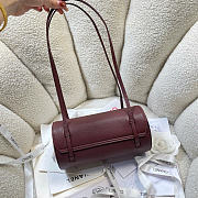 Kitlife Chanel Shiny Caviar Preppy Coco Small Bowling Bag Burgundy 20.5×10×10cm  - 3