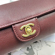 Kitlife Chanel Shiny Caviar Preppy Coco Small Bowling Bag Burgundy 20.5×10×10cm  - 2