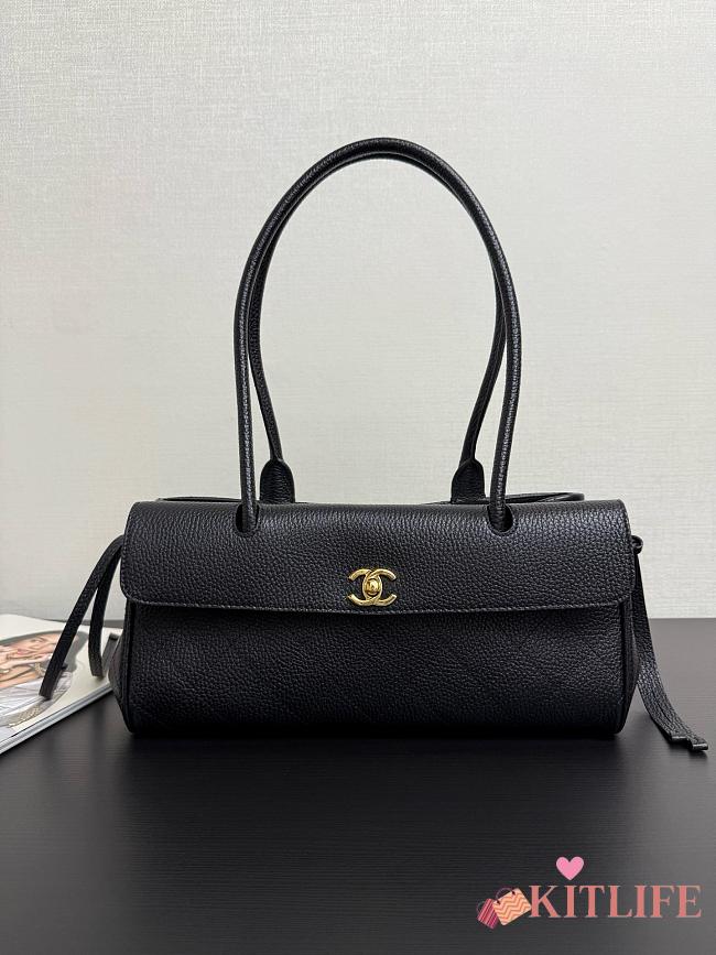 Kitlife Chanel Small Shopping Bag Black Grained Calfskin AS6288 31x15x12cm - 1
