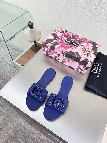 Kitlife Dolce & Gabbana Bianca DG-logo Slides Dark Blue