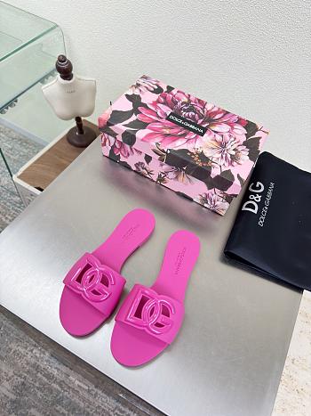 Kitlife Dolce & Gabbana Bianca DG-logo Slides Pink