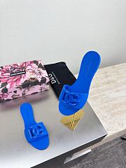 Kitlife Dolce & Gabbana Bianca DG-logo Slides Blue - 4