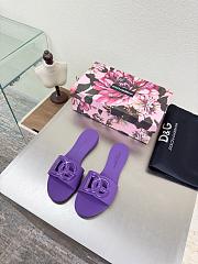 Kitlife Dolce & Gabbana Bianca DG-logo Slides Purple - 1