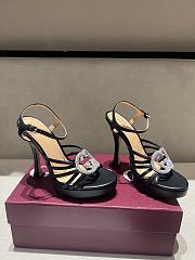 Kitlife Gucci Women's Pump With Crystal Interlocking G in Black - 4