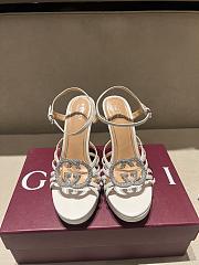 Kitlife Gucci Women's Pump With Crystal Interlocking G in White - 1