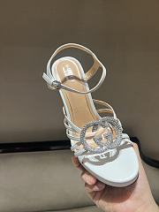 Kitlife Gucci Women's Pump With Crystal Interlocking G in White - 5